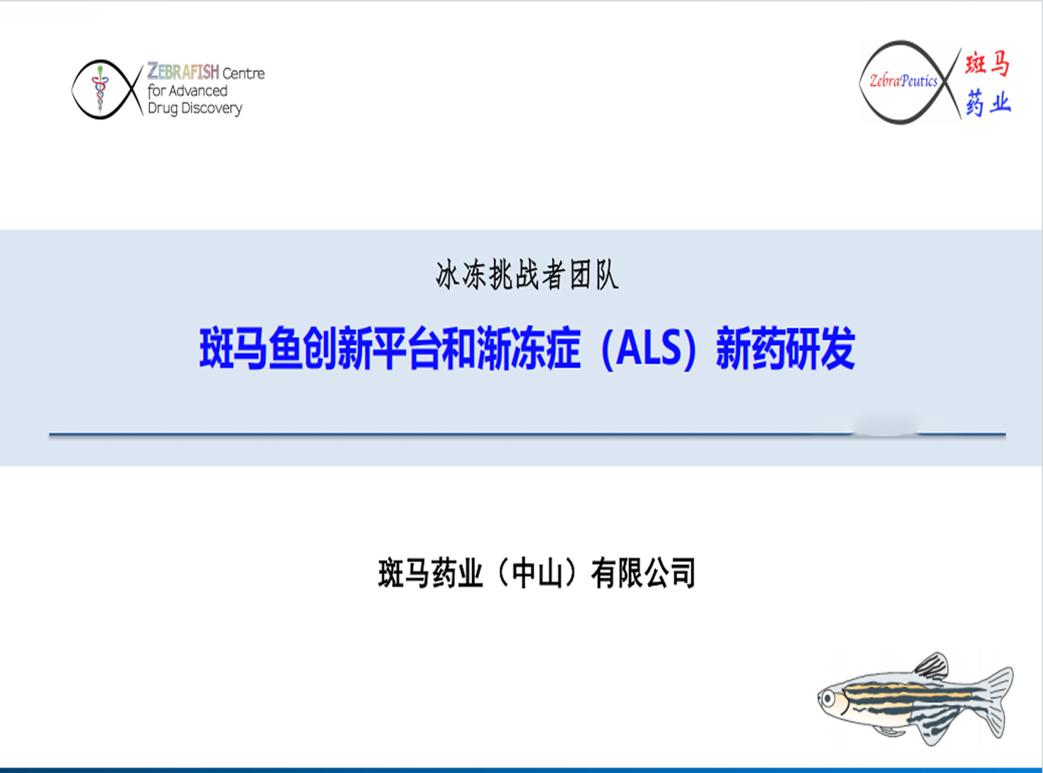 斑马鱼创新平台和渐冻症(ALS)新药研发